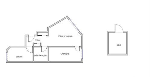 Appartement - 37 m² - 2 pièces