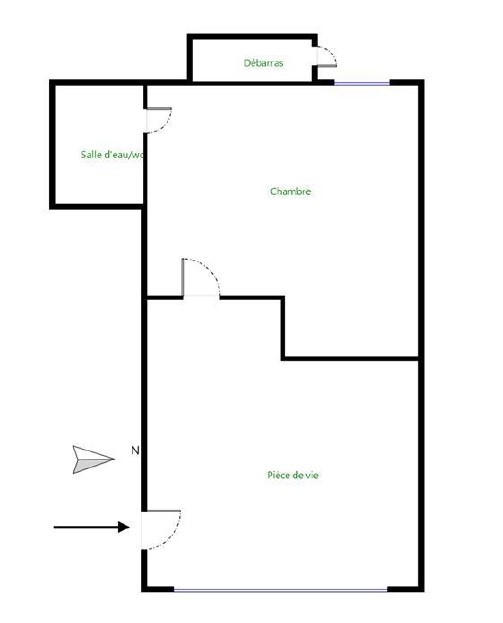 Appartement - 25 m² - 2 pièces