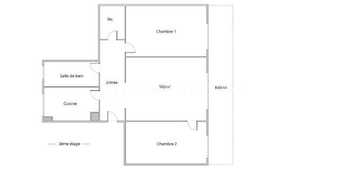 Appartement - 58 m² - 3 pièces