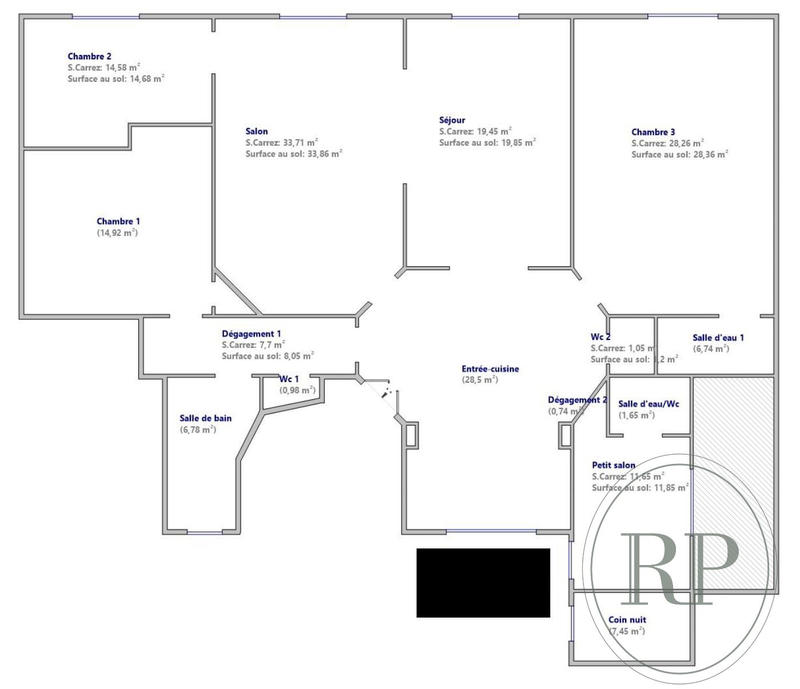 Appartement - 184 m² - 7 pièces
