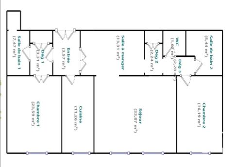 Appartement - 125 m² - 4 pièces