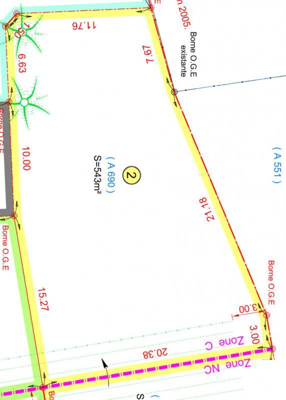 Terrain constructible - 543 m²
