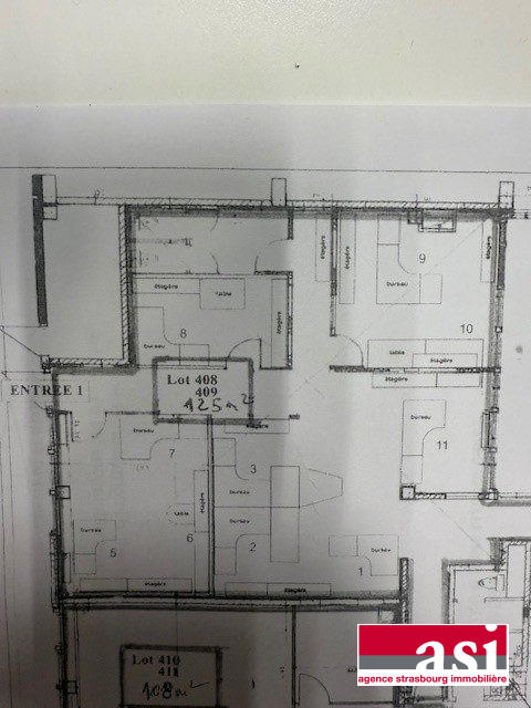 Bureau - 125 m² - 3 pièces