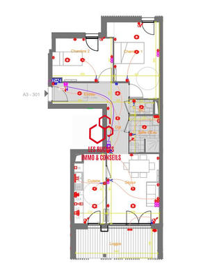 Appartement - 70 m² - 3 pièces