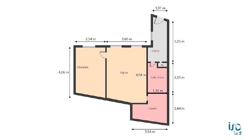 Appartement - 36 m² - 2 pièces