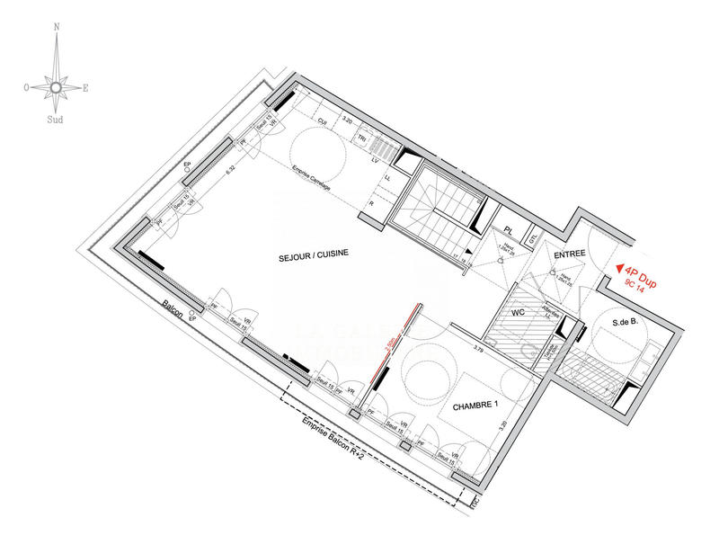 Duplex - 116 m² - 4 pièces