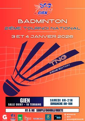 21e Tournoi natinal de Badminton
