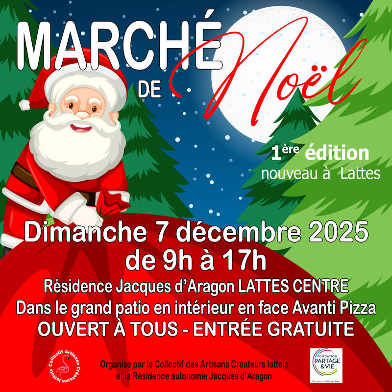 1er Marché de Noël au cœur de Lattes – Dimanche 7 décembre 2025