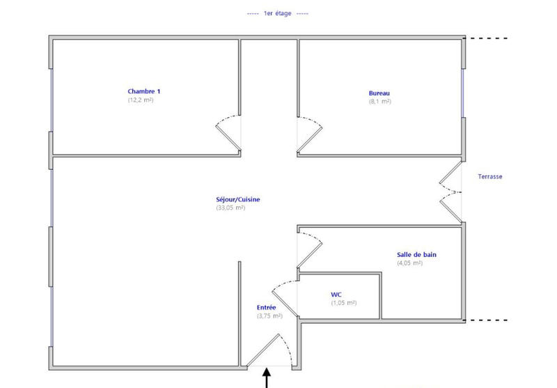 Appartement - 62 m² - 3 pièces