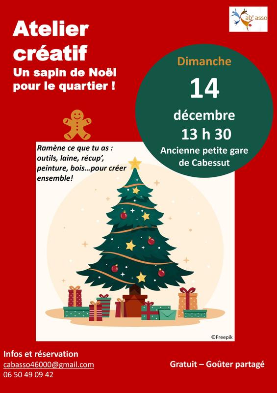 Atelier créatif &quot;Un sapin de Noël pour le quartier !&quot;