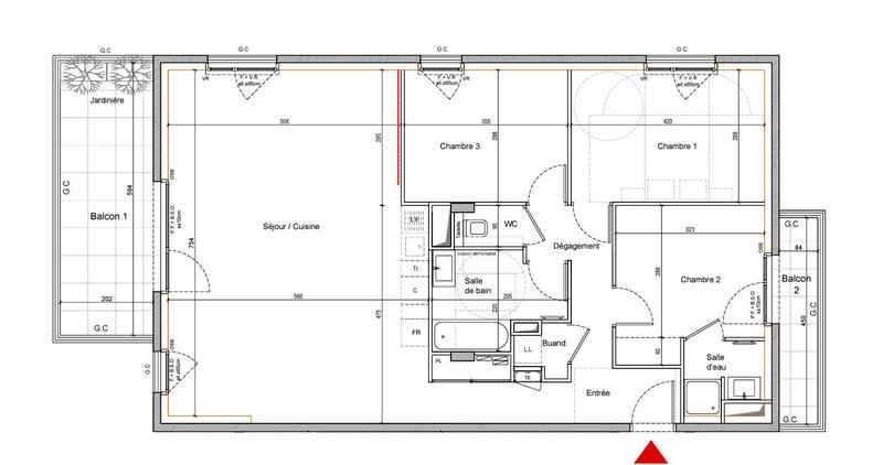 Appartement - 95 m² - 4 pièces
