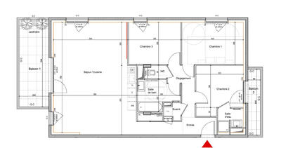 Appartement - 95 m² - 4 pièces