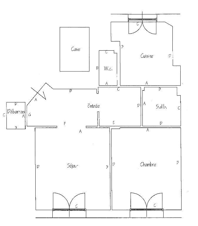 Appartement - 44 m² - 2 pièces