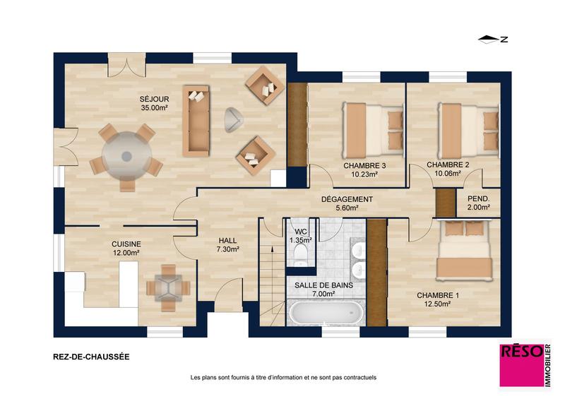 Maison - 110 m² - 4 pièces