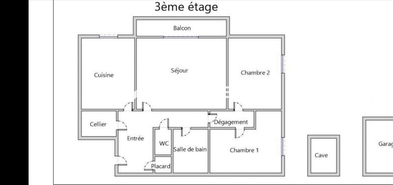 Appartement - 67 m² - 3 pièces