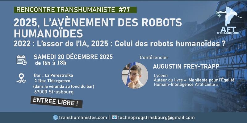 Conférence : 2025, l’avènement des robots humanoïdes.