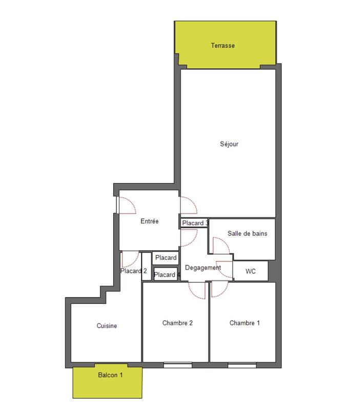 Appartement - 71 m² - 3 pièces