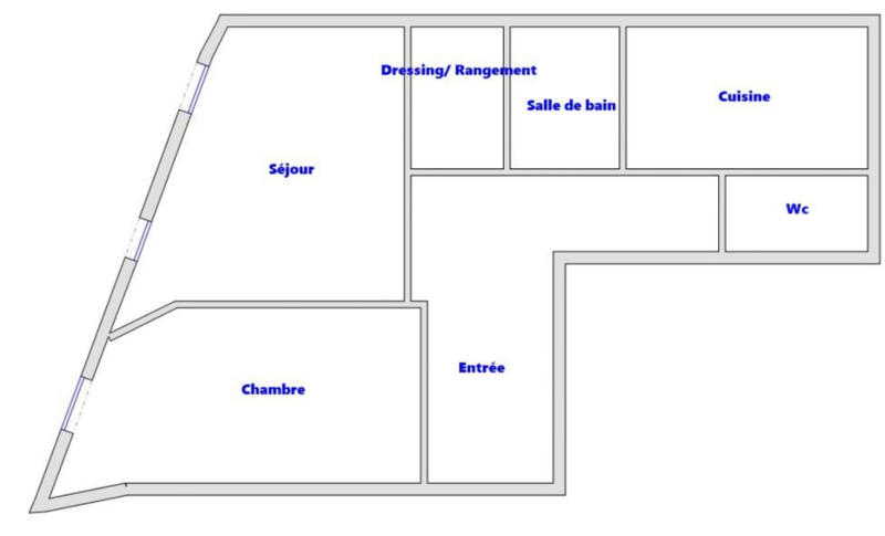 Appartement - 49 m² - 2 pièces