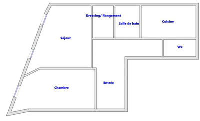 Appartement - 49 m² - 2 pièces