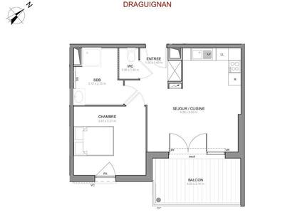 Appartement - 42 m² - 2 pièces