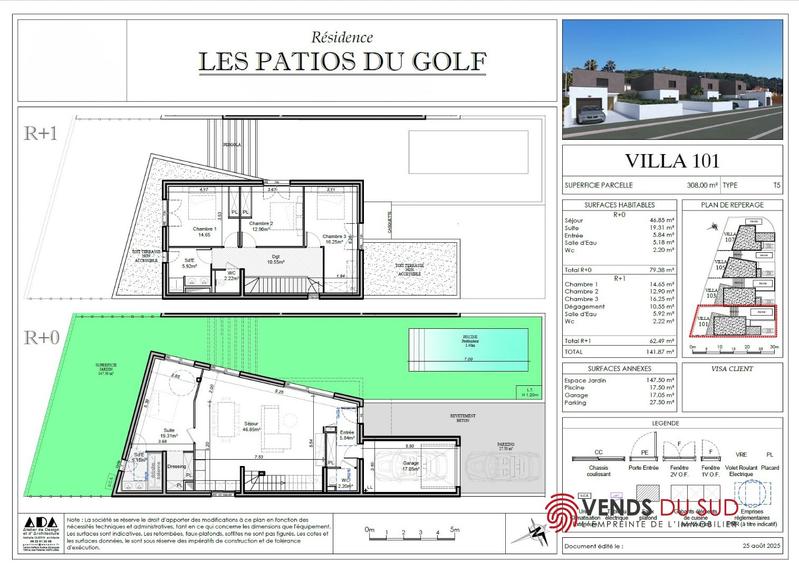 Maison d'architecte - 141 m² - 5 pièces