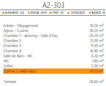 Appartement - 111 m² - 5 pièces