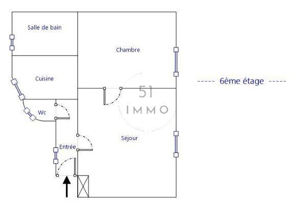 Appartement - 37 m² - 2 pièces