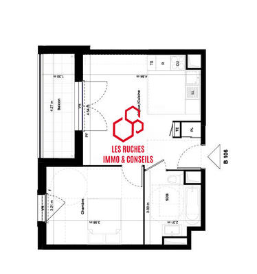 Appartement - 40 m² - 2 pièces
