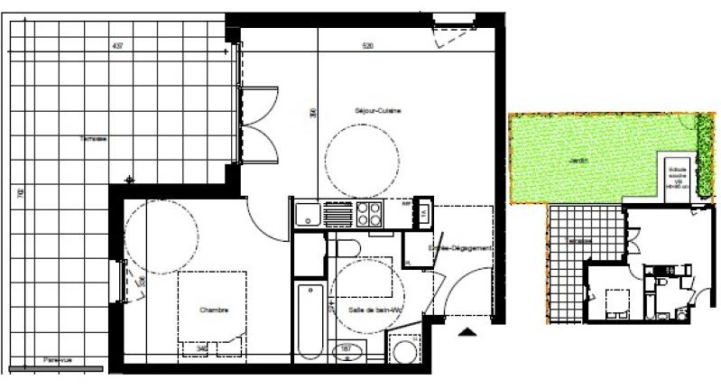 Appartement - 40 m² - 2 pièces