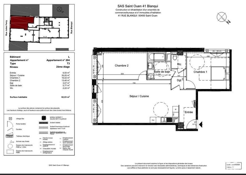 Appartement - 84 m² - 3 pièces