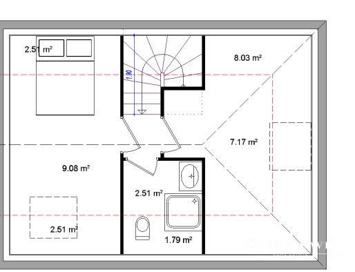 Appartement - 82 m² - 1 pièce