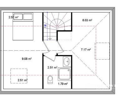Appartement - 82 m² - 1 pièce