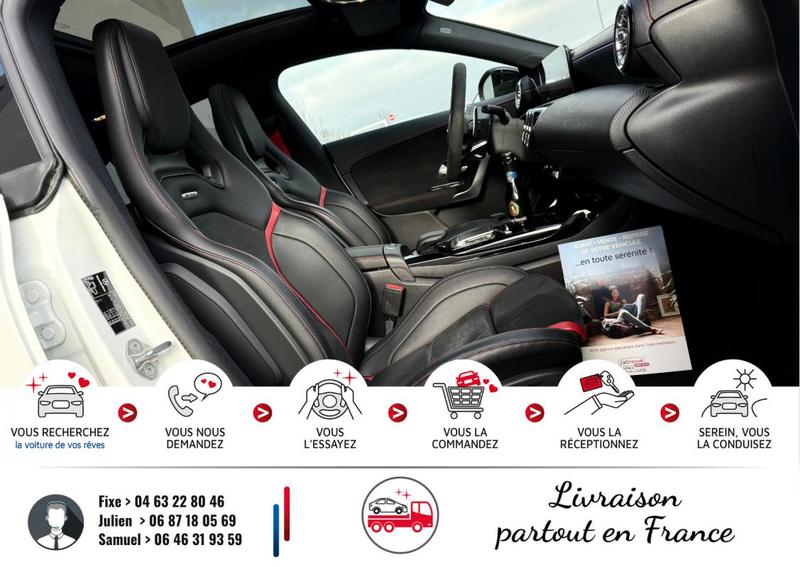 Mercedes Cla 35 Amg 306cv 4matic 7g-Dct *39.000km*Moteur à chaîne*Entretien jour chez Mercedes*Ct Ok*Pack Performance*Sièges Performance chauffants*Virtual Cockpit*Chargeur induction*Échappement Sport+ clapets*Toit ouvrant*Amg Dynamics*