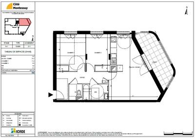 Appartement - 65 m² - 3 pièces