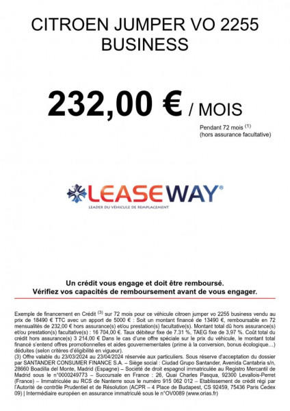 Citroën Jumper Fg 30 L1h1 2.0 Bluehdi 110 Business