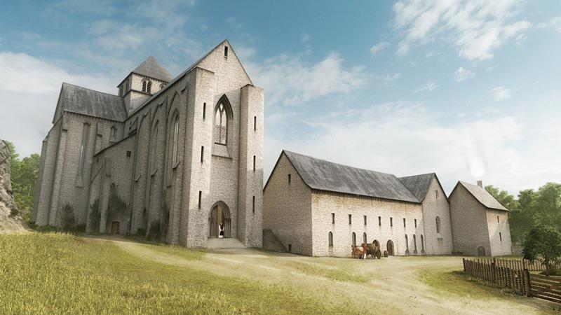 Hambye 3d - l'abbaye médiévale en réalité virtuelle