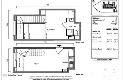 Appartement - 36 m² - 2 pièces