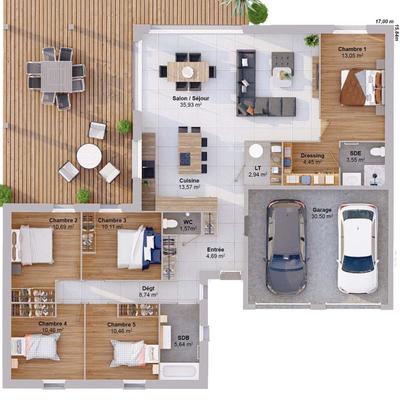 Maison - 136 m² - 7 pièces