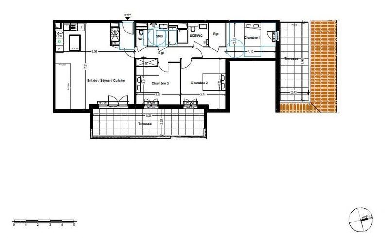 Appartement - 101 m² - 4 pièces