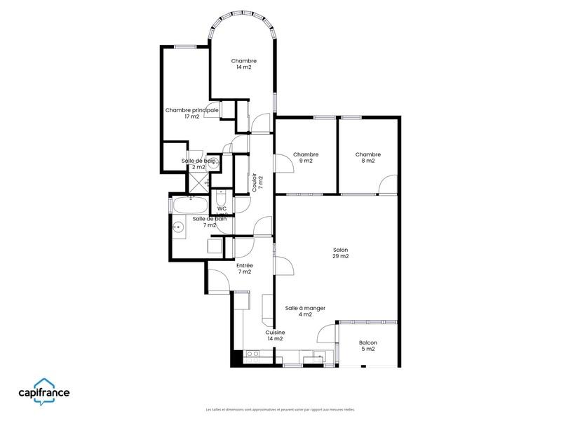 Appartement - 102 m² - 5 pièces