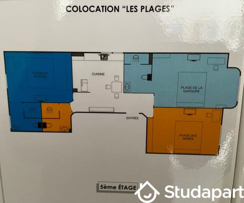 Chambre - 15 m² - 1 pièce