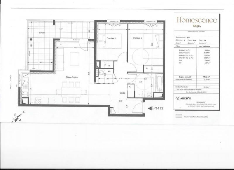 Appartement - 73 m² - 3 pièces