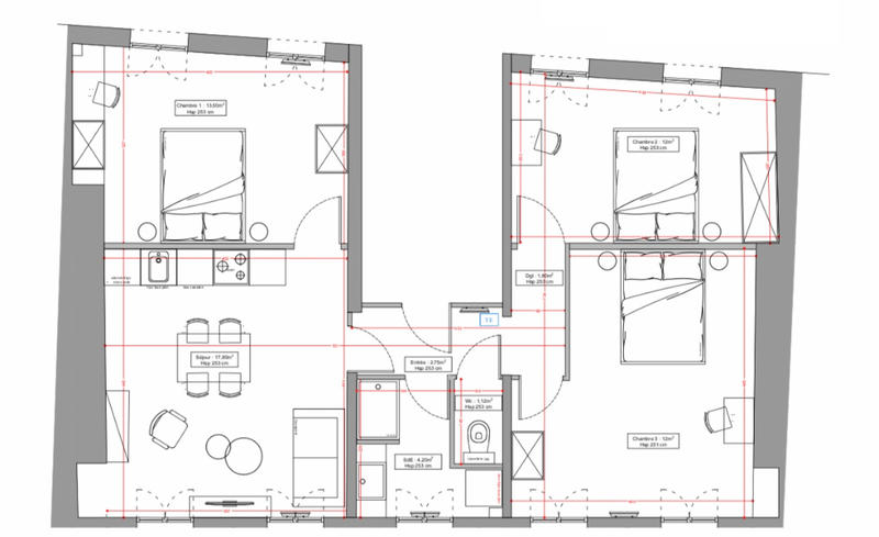 Appartement - 71 m² - 4 pièces