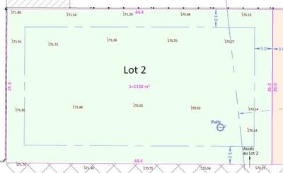 Terrain constructible - 1 150 m²