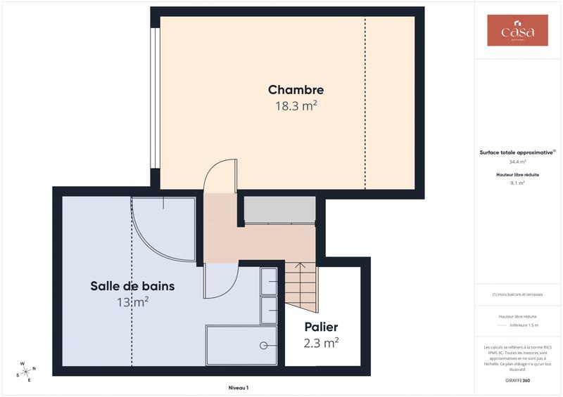 Maison - 74 m² - 3 pièces