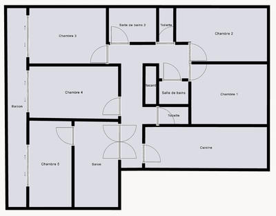 Chambre - 20 m² - 5 pièces