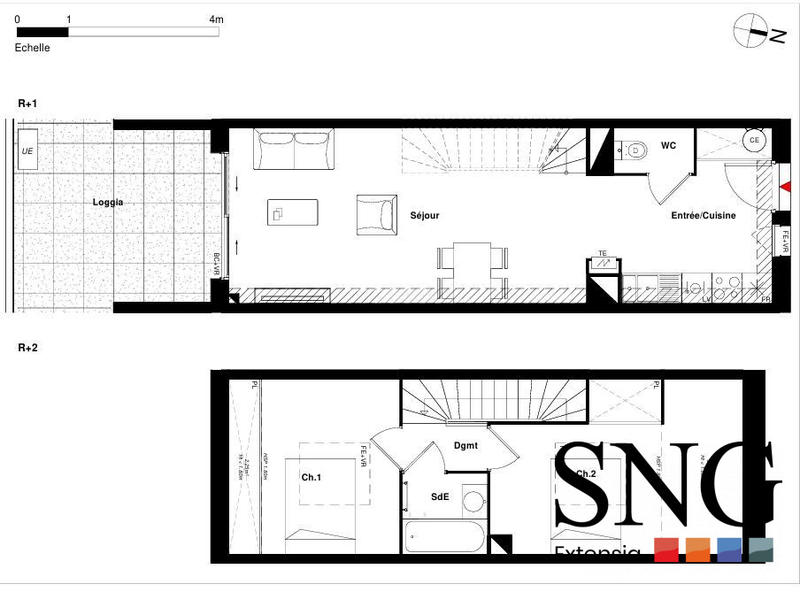 Duplex - 58 m² - 3 pièces
