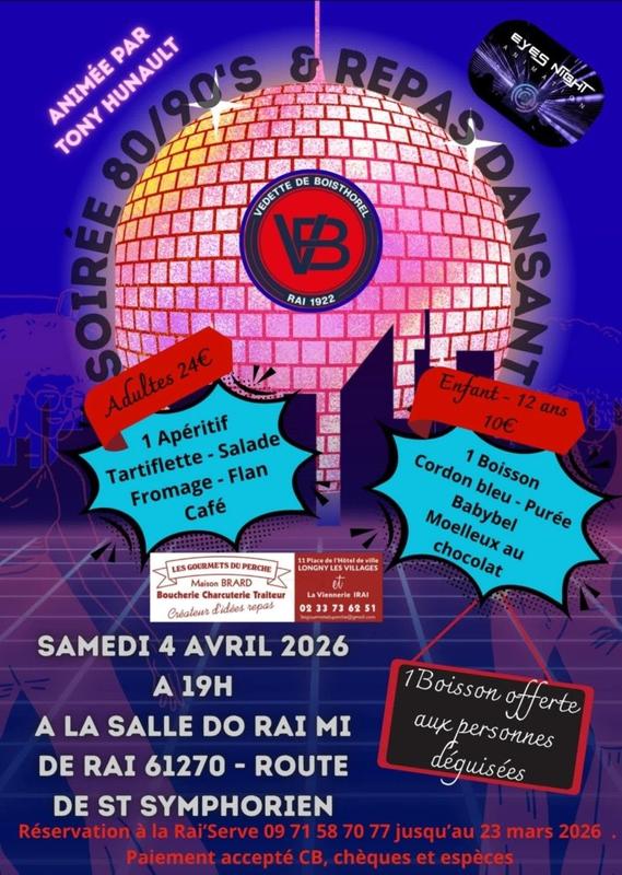 Soirée Rétro 70's, 80's, 90's Repas Dansant