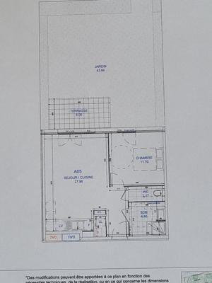 Appartement - 47 m² - 2 pièces