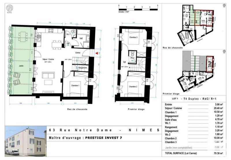 Appartement - 79 m² - 4 pièces